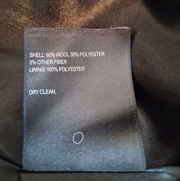 Laundry by Shelli Segal Black Fit-and-Flare Double-Breasted Coat SizeL/ P2P21 - Picture 10 of 12